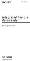 RMVL1000 Manual,Operating Manual,Sony Manuals remote control manual