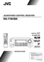 RX778VBK MANUAL/OPERATING MANUAL