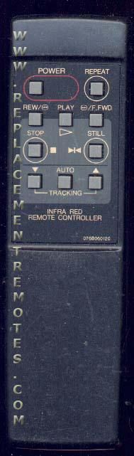 BROKSONIC 076B060120 VCR VCR Remote Control