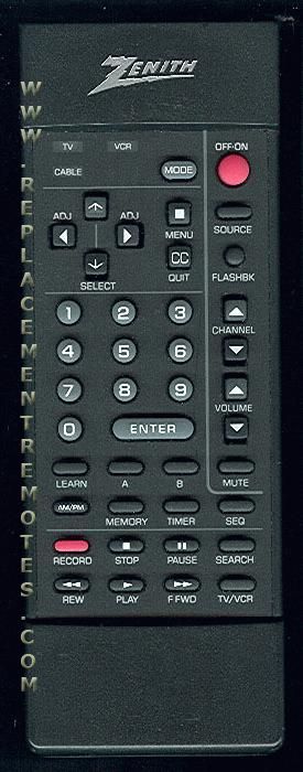 ZENITH 12419103A TV TV Remote Control