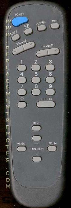 ZENITH 12421307 TV Remote Control