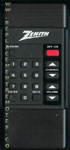 ZENITH 12412836 TV TV Remote Control