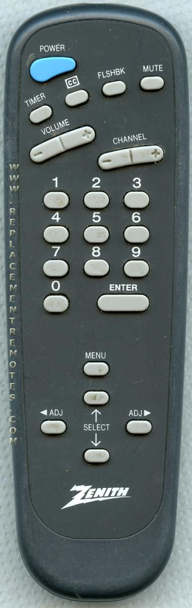 ZENITH 124213 TV Remote Control