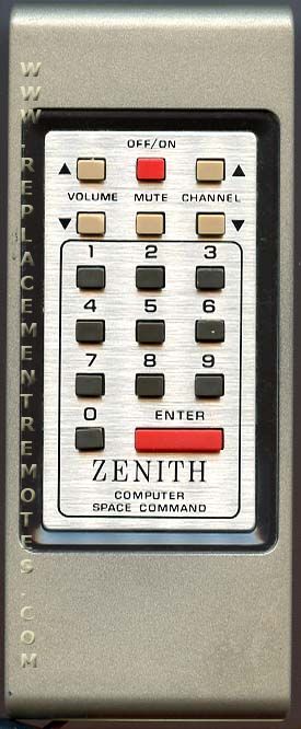 ZENITH 1246301 TV TV Remote Control