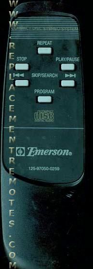 EMERSON 125970500259 CD Player CD Remote Control