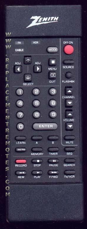 Buy ZENITH 124-191-03 MBR3420 -1240019103 TV Remote Control