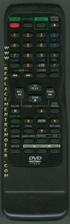 FUNAI NE228UD TV/DVD Combo TV/DVD Remote Control