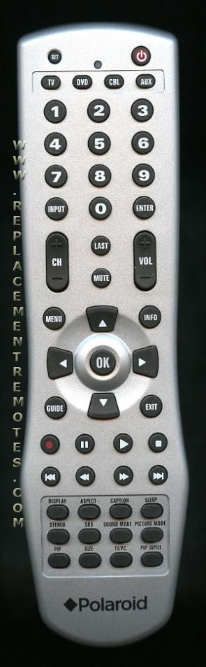 rca universal remote codes for polaroid tv