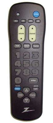 ZENITH 1240022901 TV Remote Control