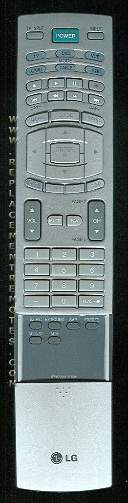 LG 6710V00151W TV Remote Control