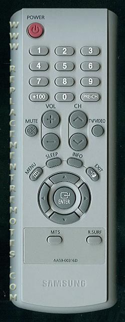 SAMSUNG AA5900316D TV Remote Control