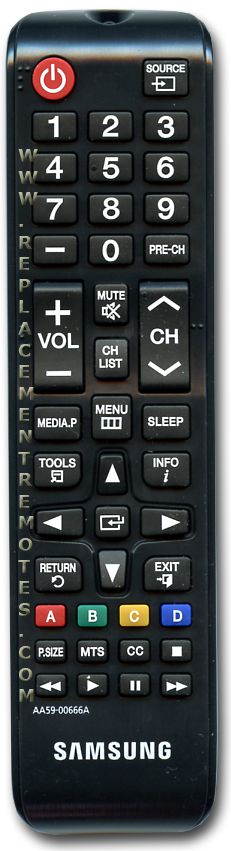 Buy SAMSUNG AA59-00666A AA5900666A TV Remote Control