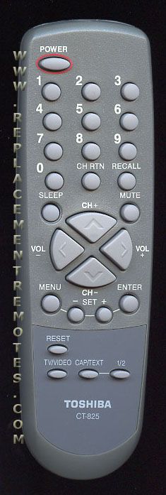 TOSHIBA CT825 TV Remote Control
