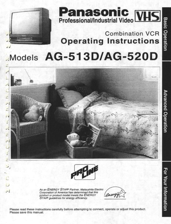 Buy Panasonic AG513E AG520E TV/VCR Combo TV/VCR Combo