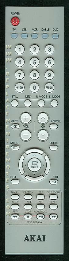 AKAI BP5900069A TV Remote Control