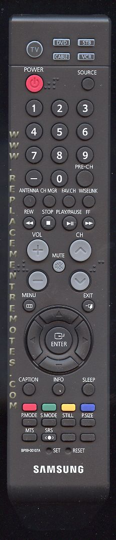 SAMSUNG BP5900107A TV Remote Control