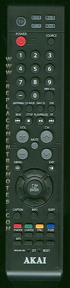 AKAI BP5900116B TV Remote Control