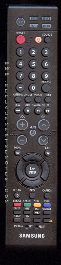 SAMSUNG BP5900124A TV Remote Control