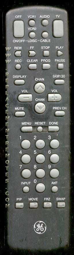 GE General Electric CRK72A TV Remote Control