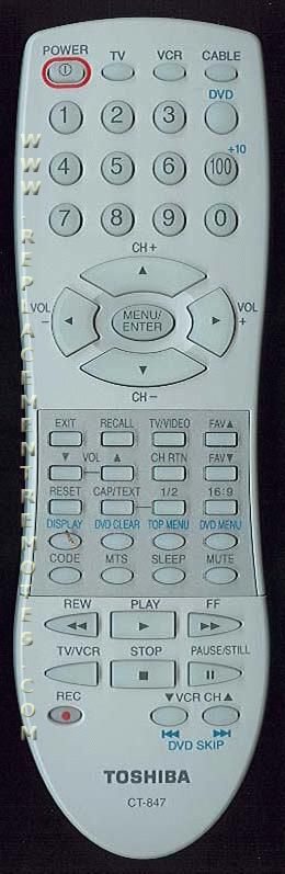TOSHIBA AE003009 Remote Control