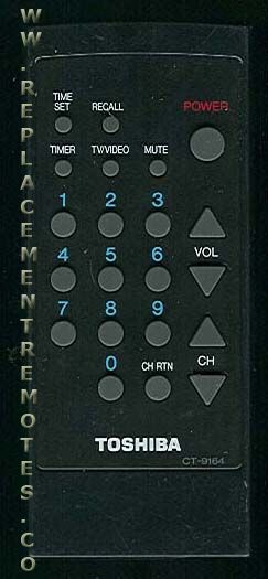 TOSHIBA CT9164 TV Remote Control