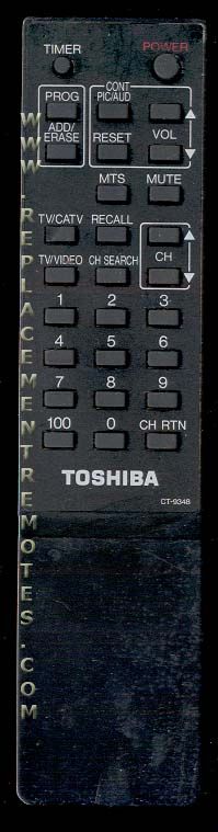 TOSHIBA CT9348 TV Remote Control
