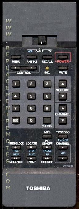 TOSHIBA CT9491 Remote Control