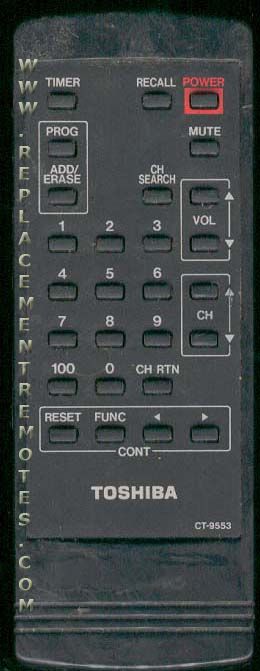 TOSHIBA CT9553 TV Remote Control