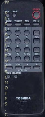 TOSHIBA CT9584 TV Remote Control