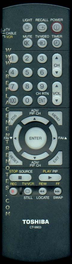 TOSHIBA CT9903 TV Remote Control