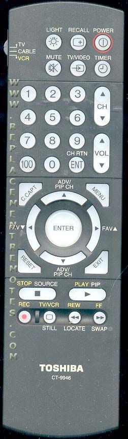TOSHIBA CT9946 TV Remote Control