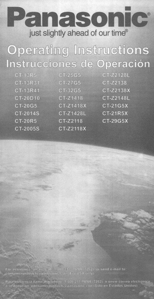 Panasonic CT13R31 CT13R41 CT13R5 TV Operating Manual