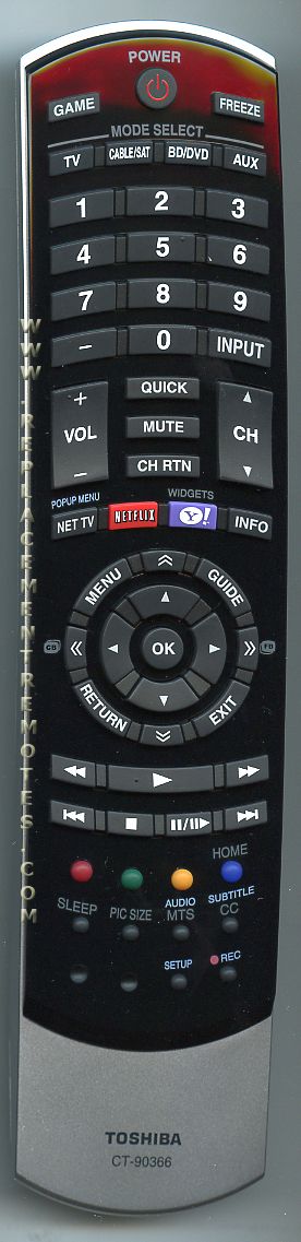 Remote Control Replacement for Toshiba CT-90366//CT-90388 TV Remote Control S1#