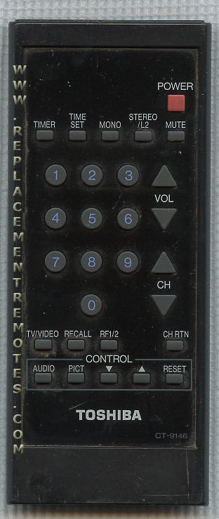 TOSHIBA CT9146 TV Remote Control