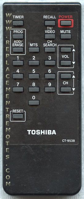 TOSHIBA CT9538 TV Remote Control