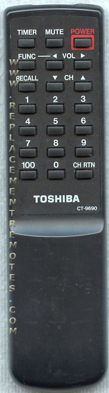 TOSHIBA CT9690 TV Remote Control