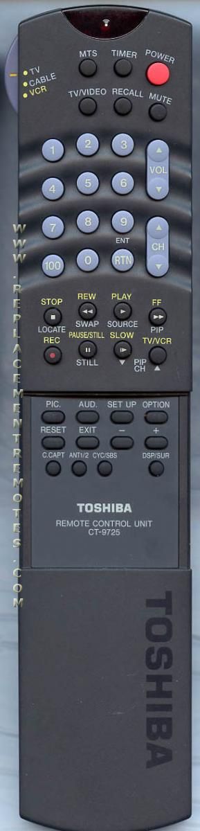 TOSHIBA CT9725 TV Remote Control