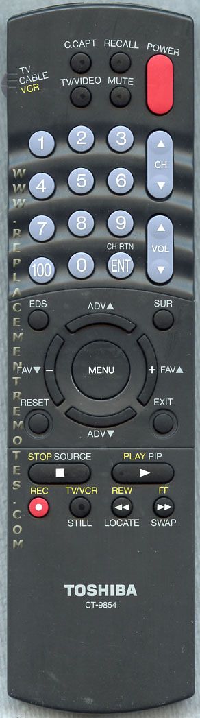 TOSHIBA CT9854 TV Remote Control