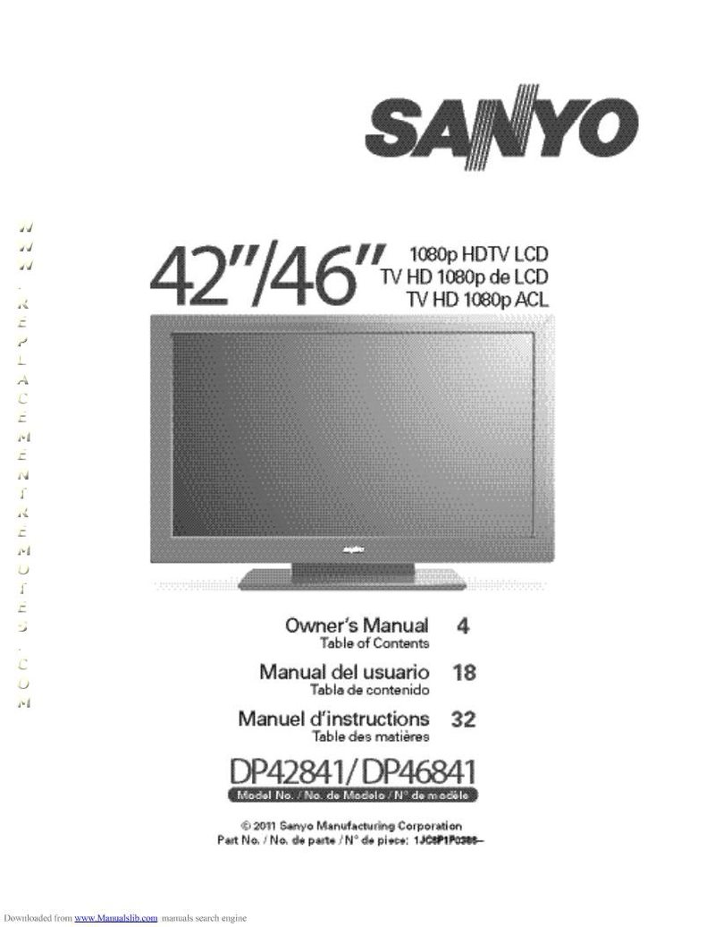Buy SANYO DP42841OM DP42841 DP46841 Operating Manual