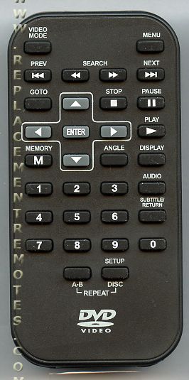 RCA DRC99370 REMOTE DVD Remote Control