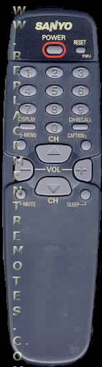 SANYO FXFJ TV Remote Control