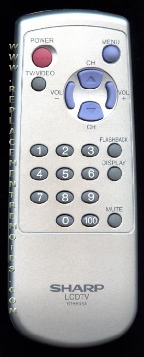 SHARP G1559SA TV TV Remote Control
