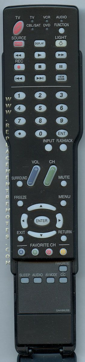 SHARP GA416WJSB TV Remote Control