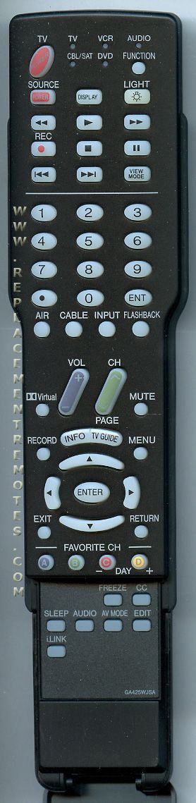 SHARP GA425WJSA TV Remote Control