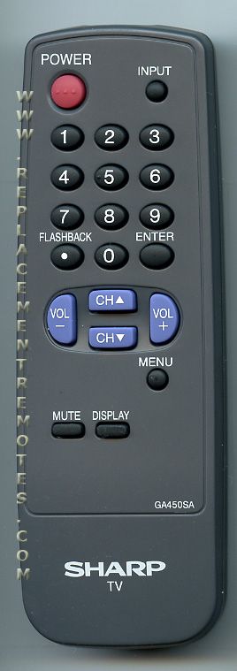 SHARP GA450SA TV Remote Control