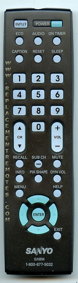 Buy SANYO GXBM TV Remote Control