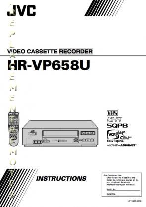 Buy JVC HRVP658UOM HRVP658U TV/VCR Combo TV/VCR Combo Operating Manual