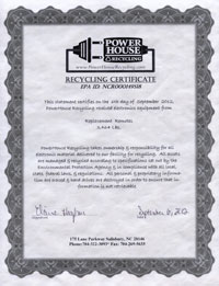 replacement remotes recycling certificate 1