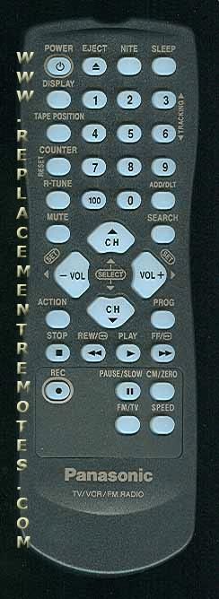 Panasonic LSSQ02812 TV/VCR Remote Control