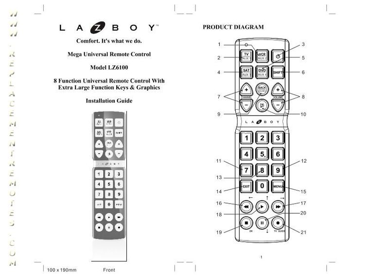 Download FREE LaZBoy LZ6100OM LZ6100 Manual Codes Operating Manual
